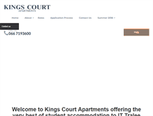 Tablet Screenshot of kingscourtapartments.com
